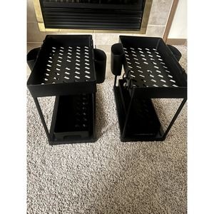 (2) Black Sink Organizers